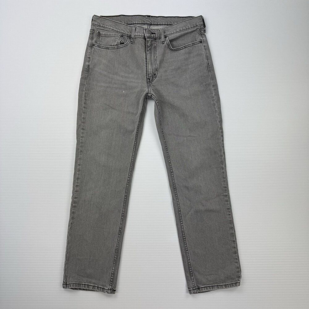 Levi’s 514 Mens Jeans 34x30 Gray Straight Leg Denim Classic Fit